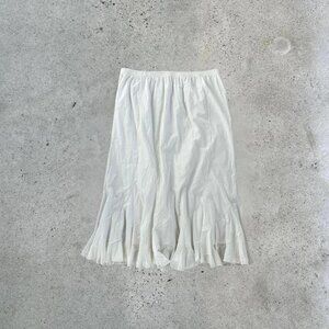 vintage white maxi skirt // plus size